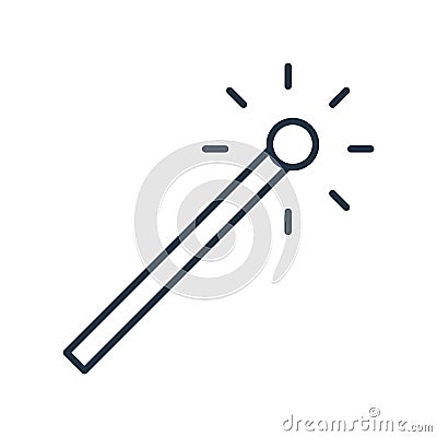 Magic wand icon vector isolated on white background, Magic wand sign Vector Illustration