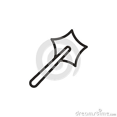 Magic, wand, wizard vector icon. Element of design tool for mobile concept and web apps vector. Thin line icon for website design Stock Photo