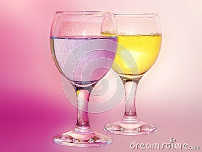 Magic wineglass Stock Photo