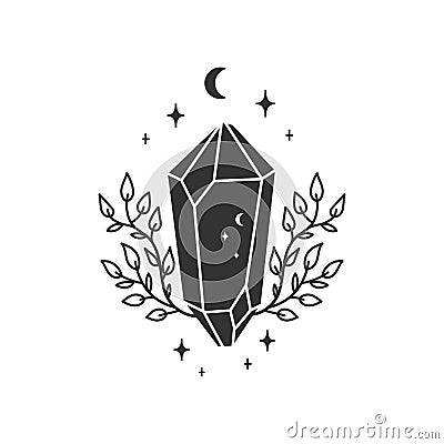 Magic witch crystal Vector Illustration