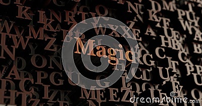 Magic - Wooden 3D rendered letters/message Stock Photo