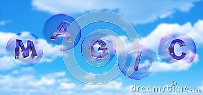 The magic word in bubble Stock Photo