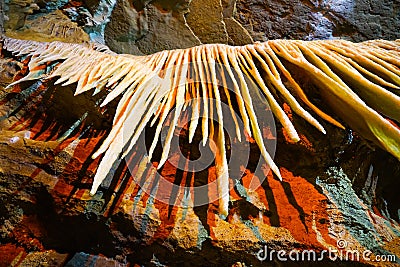 Magic Xueyu stalactites Cave Fengdu, Chongqing, China Stock Photo