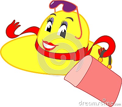 Magic yellow hat Vector Illustration