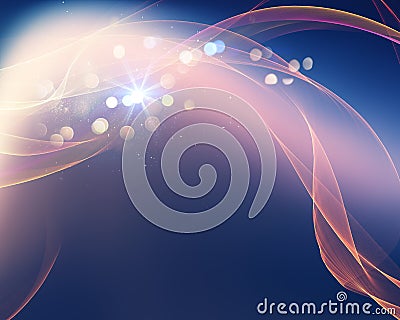 Magical background of flowing lines Stock Photo