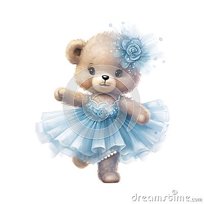 Magical ballerina bear graphics Stock Photo
