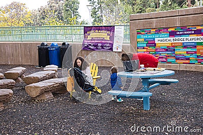 Magical Bridge Playground for Children Editorial Stock Photo