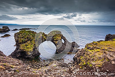 Magical coastal cliffs Stock Photo