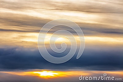 Magical colorful sunset in the sky Stock Photo