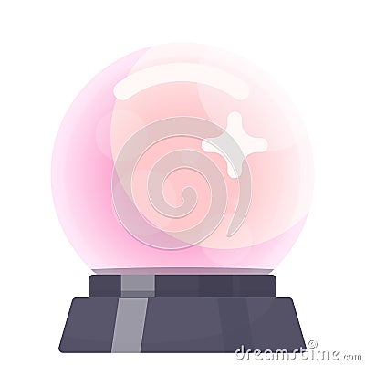 Magical crystal ball icon, astrology and spirituality symbol Vector Illustration