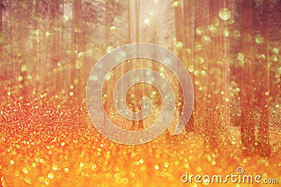 Magical dreamy bokeh background Stock Photo