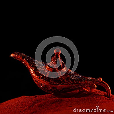 Magical Genie Lamp Stock Photo