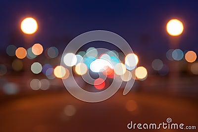 Magical glowing blurred out of focus background lights effect. Stock Photo