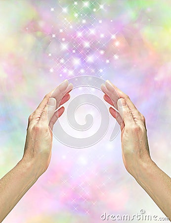 Magical healing energy Stock Photo