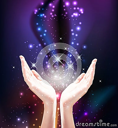 Magical healing energy Vector Illustration