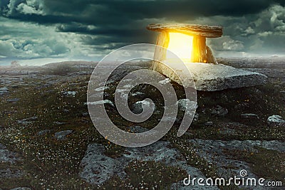 Magical portal in a mysterious land Stock Photo