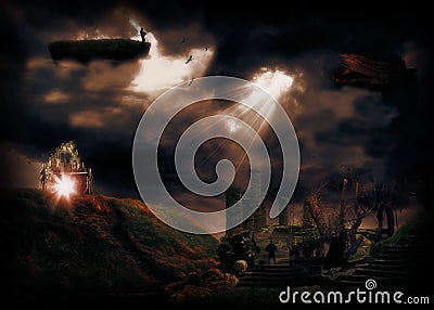 Magical realm from a time long ago Stock Photo