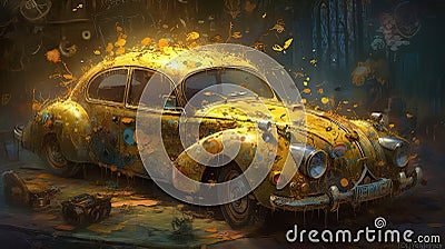 Magical Ride through Fantasy Worlds Stock Photo