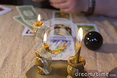 A magical ritual to attract money. Stock Photo