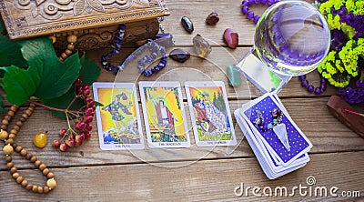 Magical stuff, old magic concept, spells and prediction Editorial Stock Photo