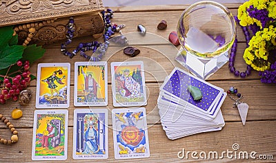Magical stuff, old magic concept, spells and prediction Editorial Stock Photo