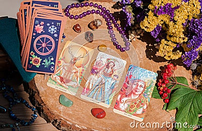 Magical stuff, old magic concept, spells and prediction Editorial Stock Photo