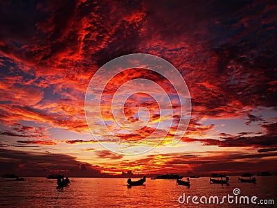 Magical sunset Stock Photo