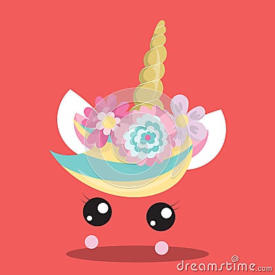 MAGICAL UNICORN HAPPY OPEN 07 Vector Illustration