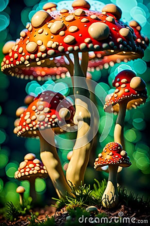 The Magical World of Mushrooms Forest Mushrooms Stock Photo