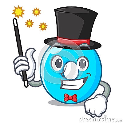 Magician number zero isolated on the mascot Vector Illustration