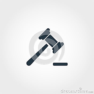 Magistrate icon. Monochome premium design from business icons collection. UX and UI simple pictogram magistrate icon Stock Photo