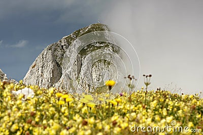 Maglic peak (2386m), the highest peak in Bosnia Stock Photo