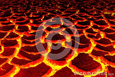 Magma Background, The red crack astage for background Stock Photo