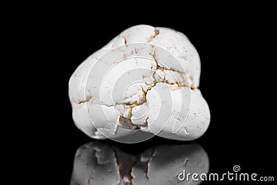 Magnesite Mineral, black with reflections, Magnesium carbonate Stock Photo