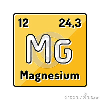 magnesium chemical element color icon vector illustration Vector Illustration