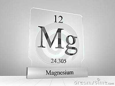 Magnesium symbol on modern glass and metal icon Stock Photo