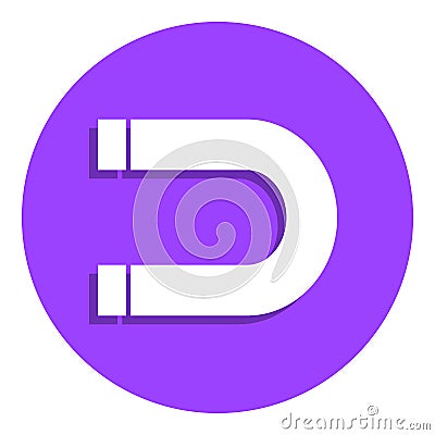 magnet badge icon. Simple glyph, flat vector of web icons for ui and ux, website or mobile application Stock Photo