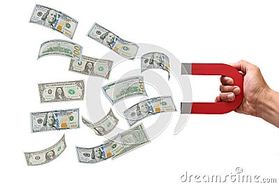 Magnet dollar Stock Photo