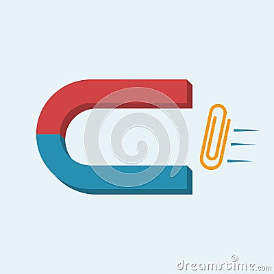 Magnet icon. Vector Vector Illustration