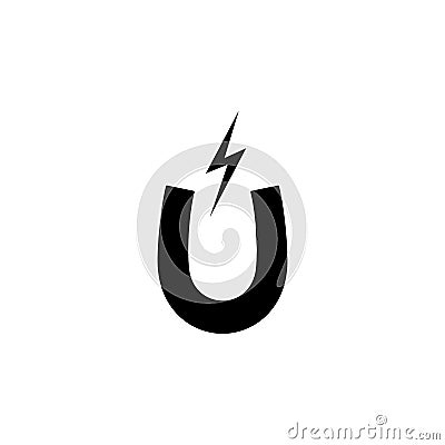 magnet, loadstone, lodeicon. Simple thin line, outline of Ban icons for UI and UX, website or mobile application Cartoon Illustration