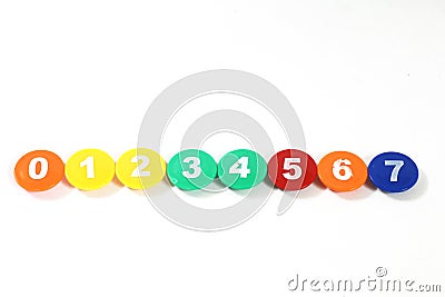 Magnet numbers Stock Photo