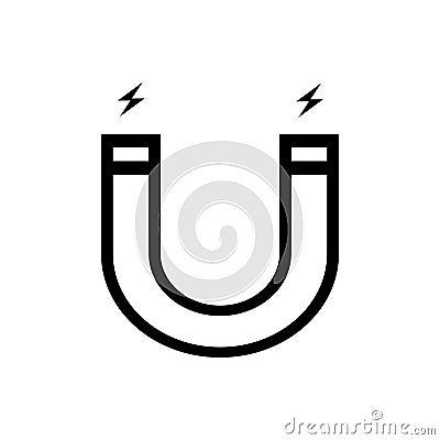 Magnet outline icon. Symbol, logo illustration for mobile concept and web design. Vector Illustration