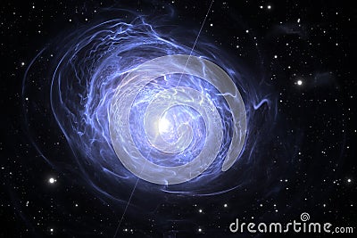 Magnetar, neutron star with extremely powerful magnetic field Stock Photo