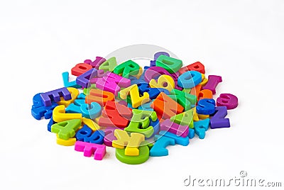 Magnetic alphabet letters Stock Photo