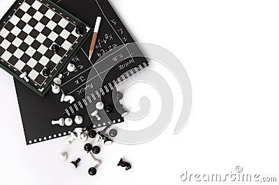 Magnetic chessboard and chess Stock Photo