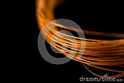 Magnetic Coil Copper Wire Stock Photo