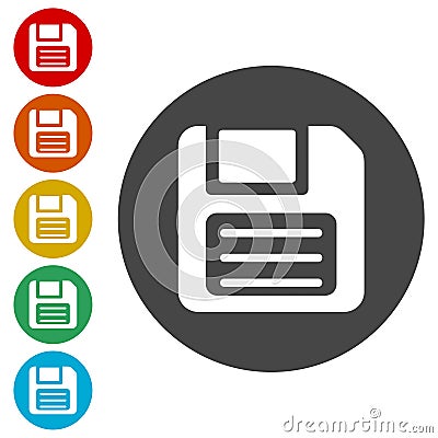 Magnetic floppy disc icon Vector Illustration