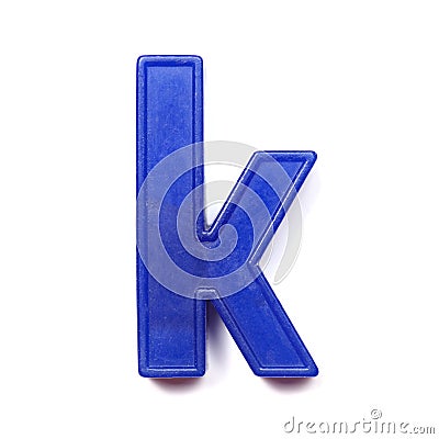 Magnetic lowercase letter K Stock Photo