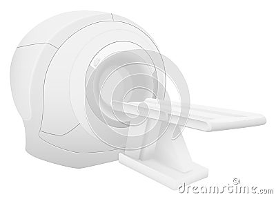 Magnetic resonance imaging device. Realistic MRI scanner vector illustration. Vector Illustration