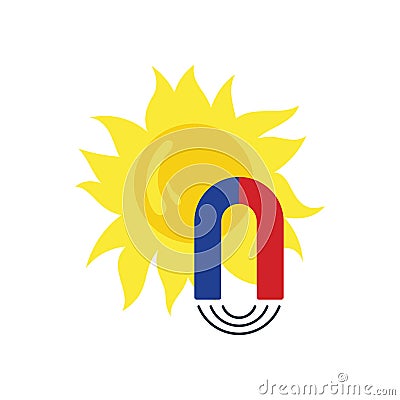 Magnetic storm icon Vector Illustration